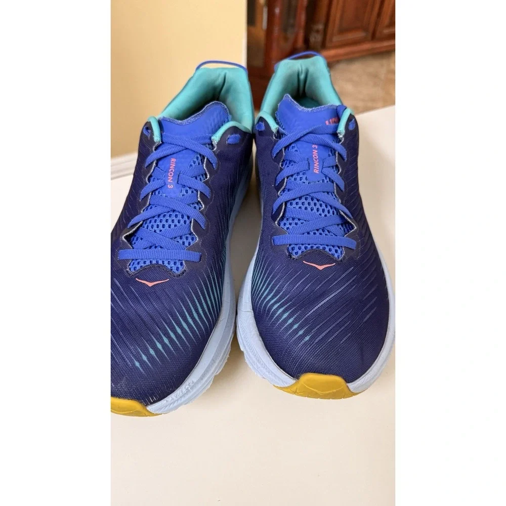 HOKA Rincon 3 Women's Running Shoes US 11 Blue Teal Road Athletic Sneakers